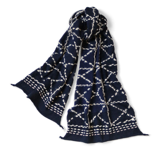 Kapital Felted Wool Sashiko Happy Scarf