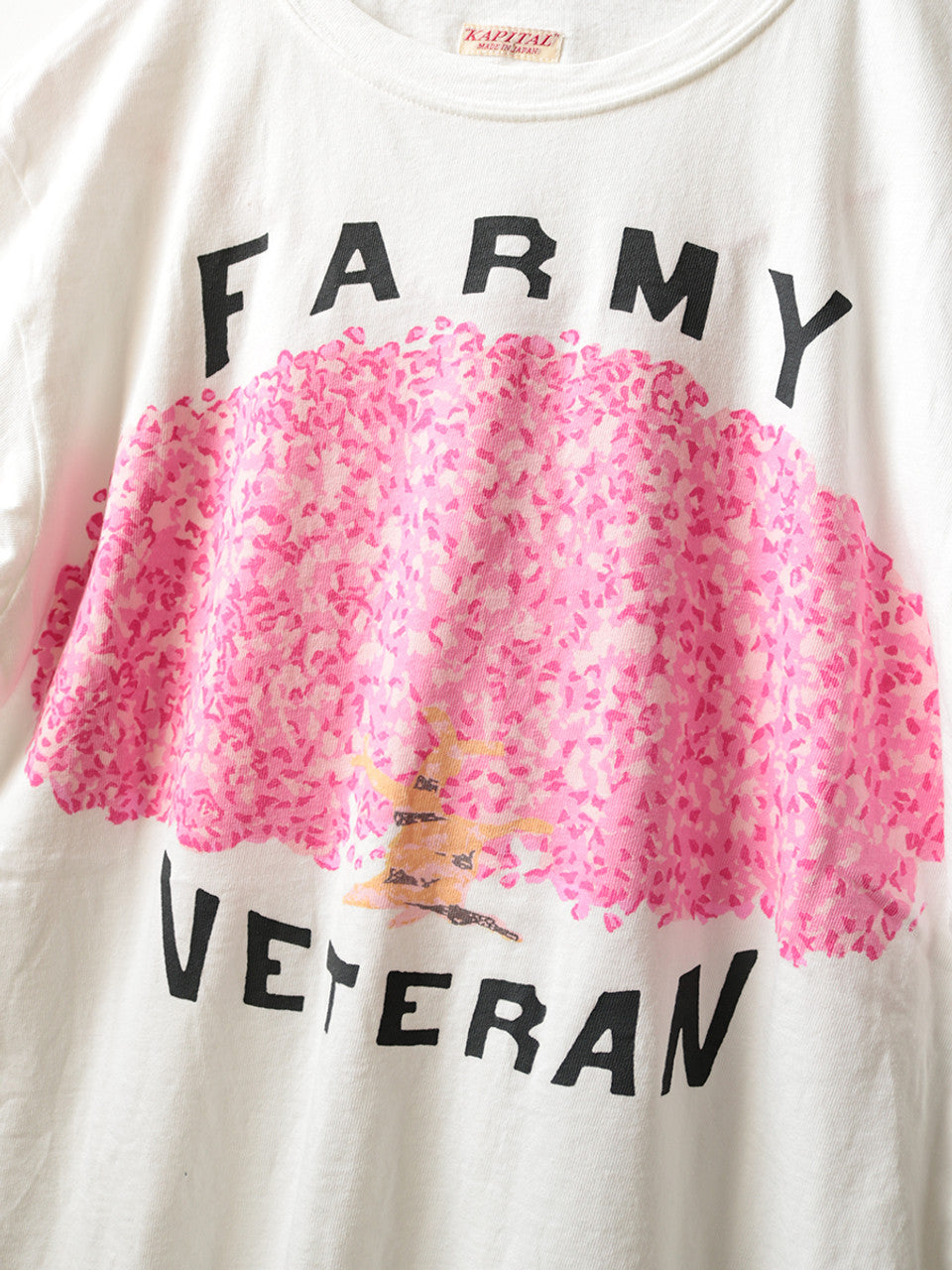 Kapital Tenjiku Crew T (FARMY VETERAN Sakura Print) (2019)
