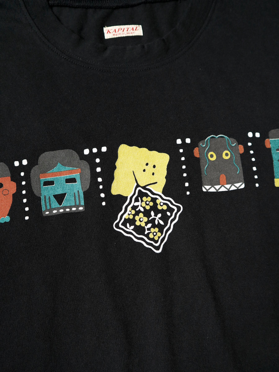 Kapital Tenjiku Crew T-Shirt (Peckish & Kachina Print)