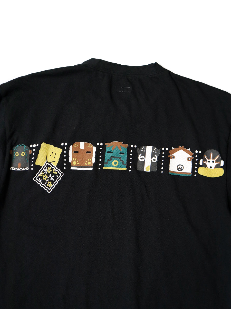 国内外ラッパーに超人気! KAPITAL Peckish Kachina 長袖Tシャツ Kapital Jersey Crew Long Sleeve T-Shirt (Peckish Kapital