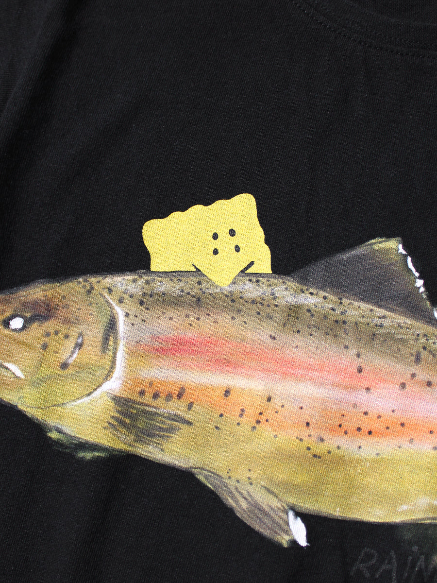 Kapital Jersey Cropped T-Shirt (1 Trout Peckish Rainbowy Print)