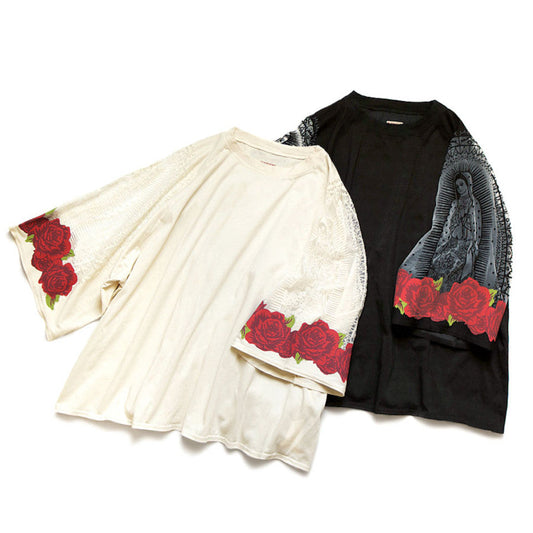 Kapital Opal Jersey Raglan Huge Tee (Virgin Maria Print)