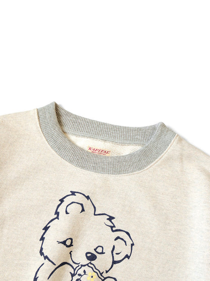 Kapital Top Fleece Crewneck Sweatshirt (Peckish Little Bear Print)