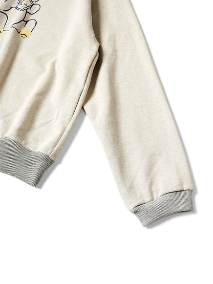 Kapital Top Fleece Crewneck Sweatshirt (Peckish Little Bear Print)