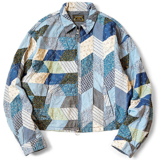 Kapital Yabane Cropped Quilted Patchwork Cotton and Linen-Blend Jacket