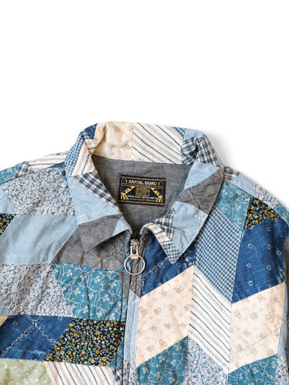 Kapital Yabane Cropped Quilted Patchwork Cotton and Linen-Blend Jacket