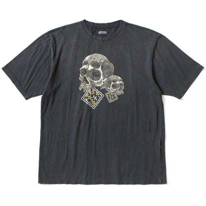 Kapital Jersey Crew T-Shirt (Peckish Rain Skull Print)