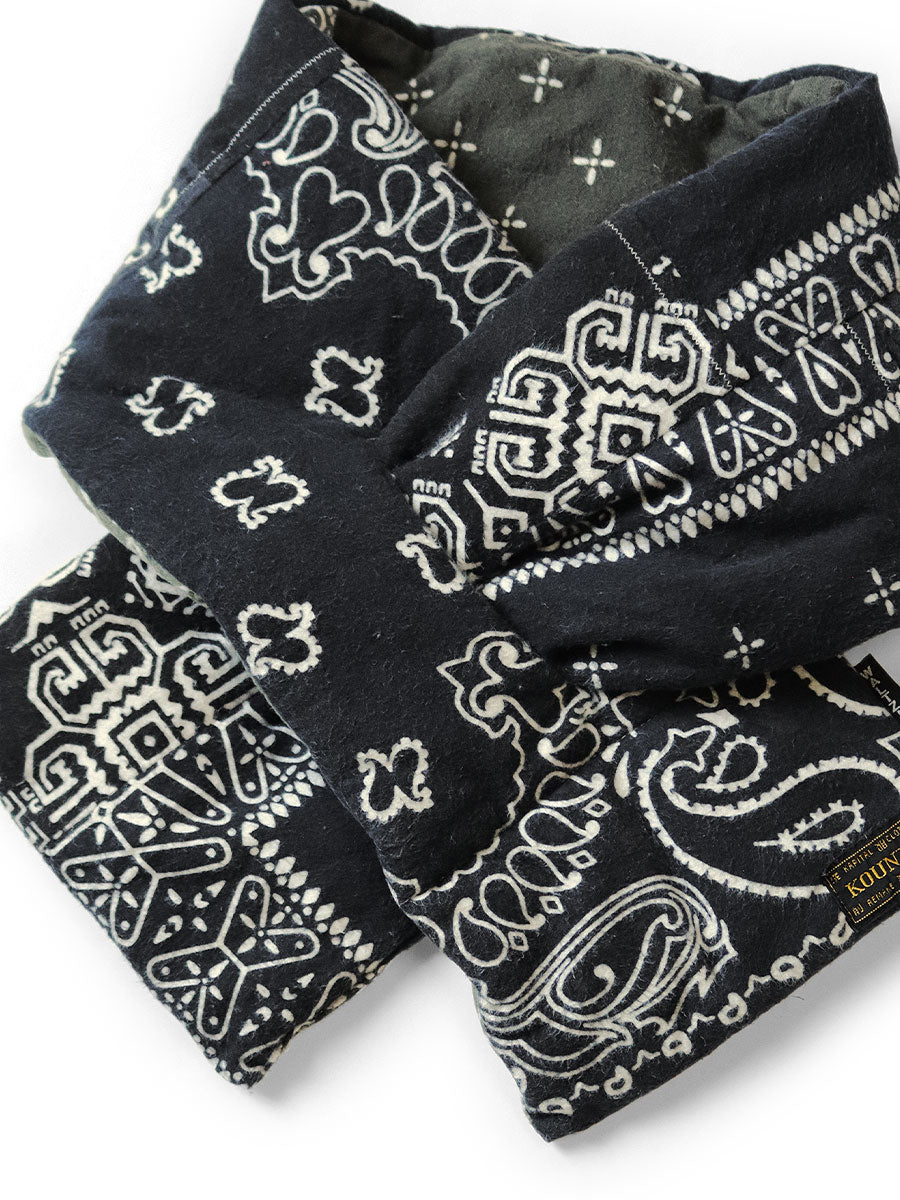 Kapital Flannel Bandana Print Reversible Kesa Scarf