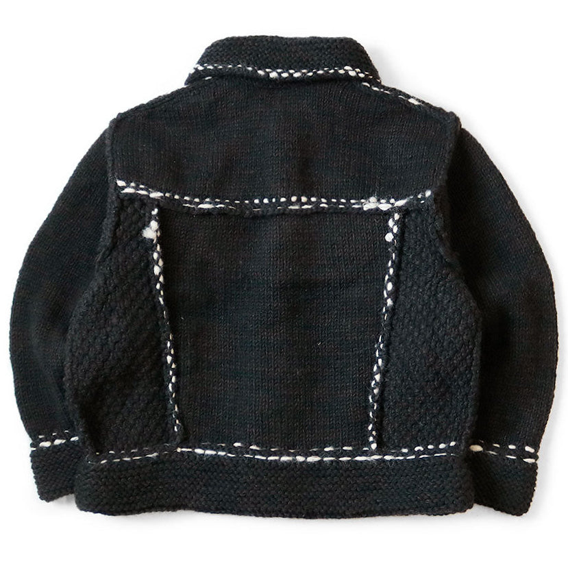 Kapital Cowichan Wool Hand Knit Denim Jacket
