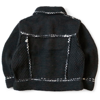 Kapital Cowichan Wool Hand Knit Denim Jacket