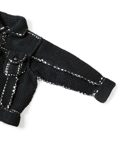 Kapital Cowichan Wool Hand Knit Denim Jacket