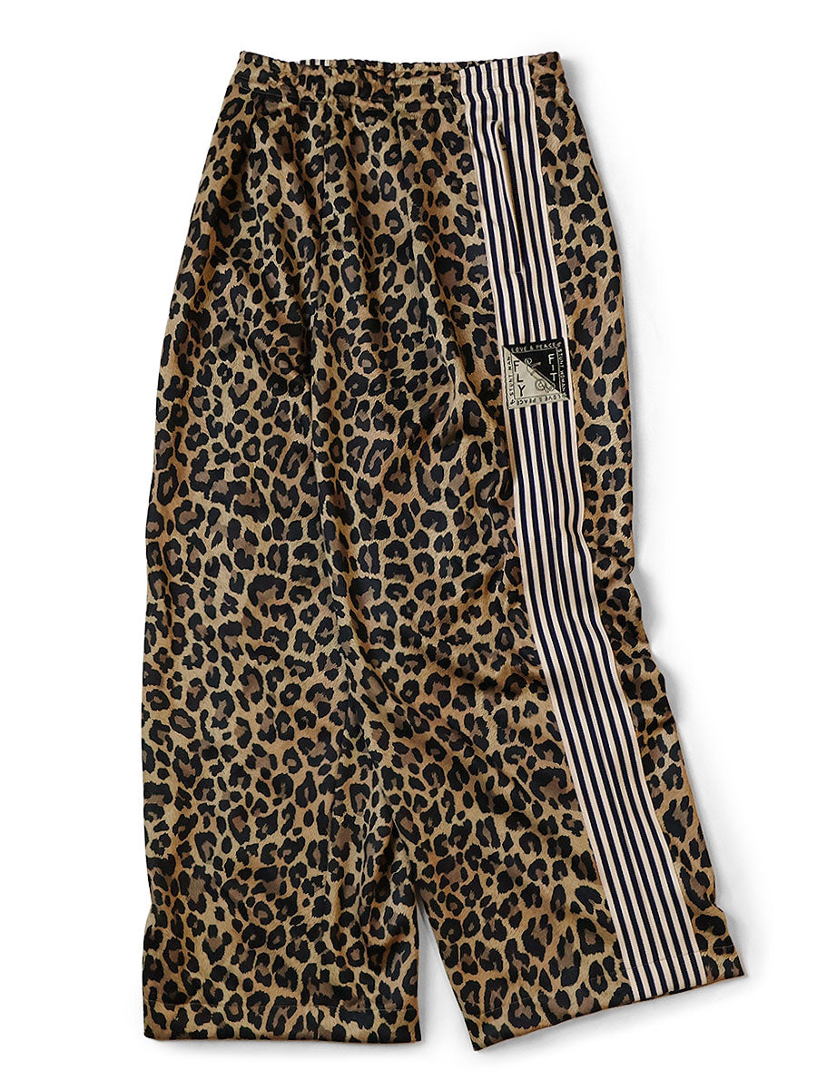 Kapital Smooth Jersey Leopard Print Stuntman Baggy Track Pants