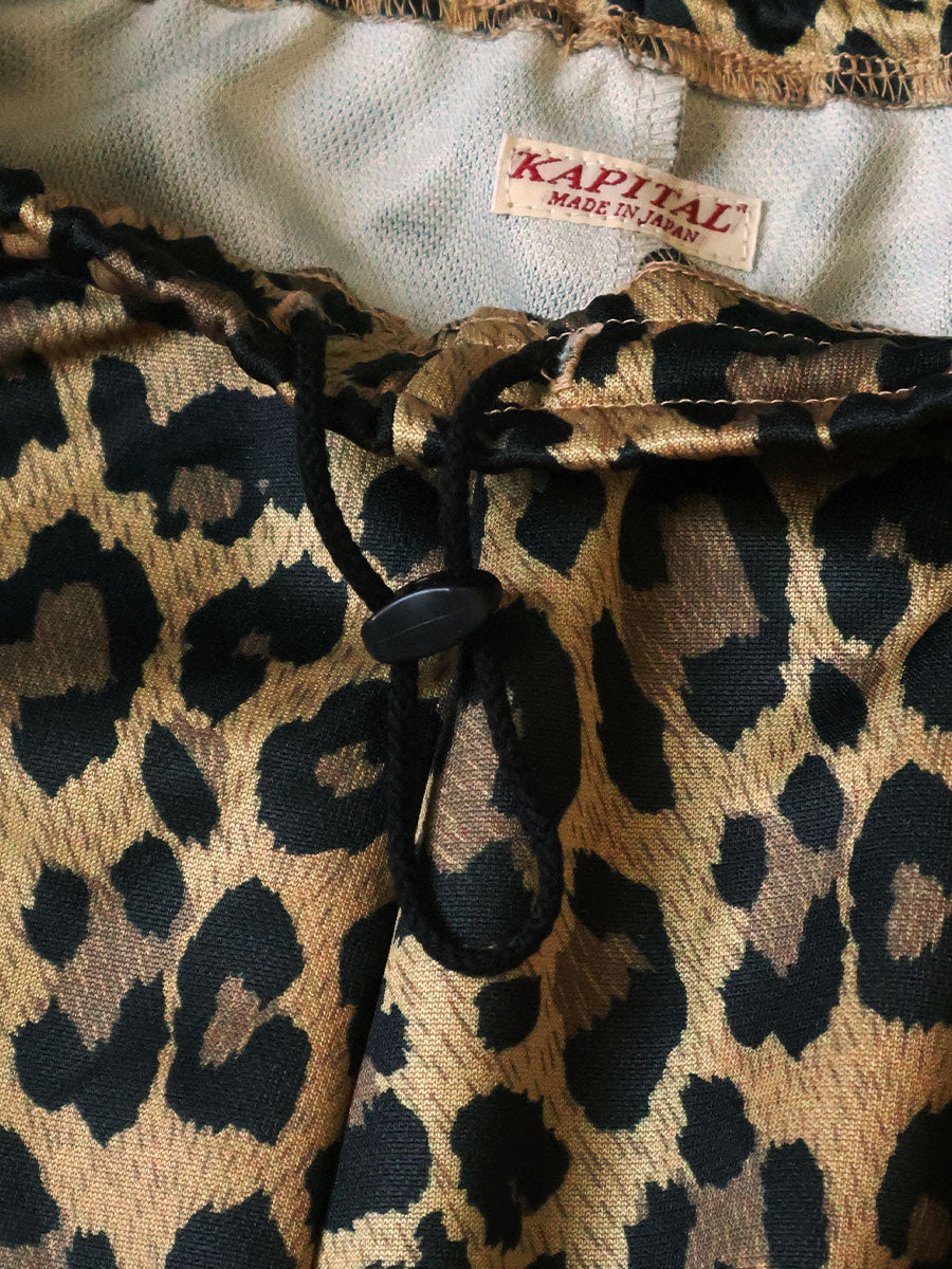 Kapital Smooth Jersey Leopard Print Stuntman Baggy Track Pants