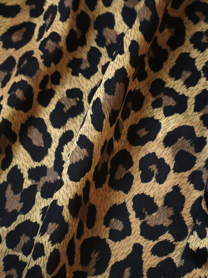 Kapital Smooth Jersey Leopard Print Stuntman Baggy Track Pants