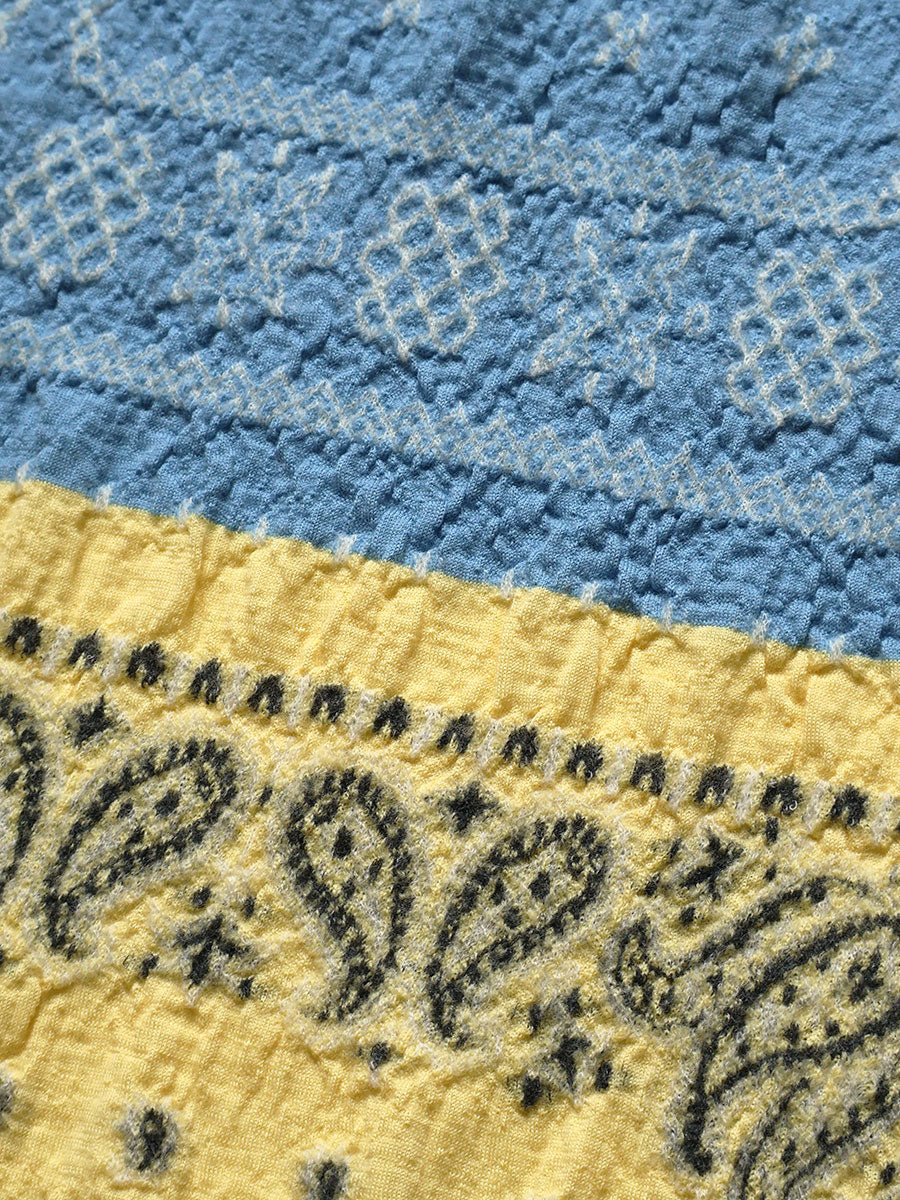 Kapital Felted Wool Pastel Bandana Cross Happy Scarf