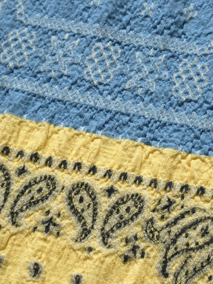 Kapital Felted Wool Pastel Bandana Cross Happy Scarf