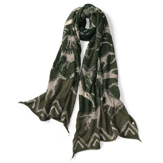 Kapital Felted Wool Indian Painting Scarf