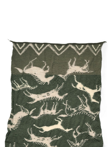 Kapital Felted Wool Indian Painting Scarf