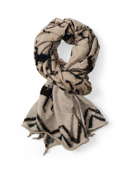 Kapital Felted Wool Indian Painting Scarf