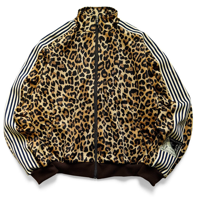Kapital Smooth Jersey Leopard Print Stuntman Track Jacket