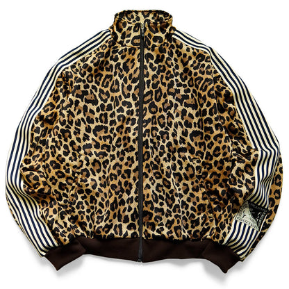 Kapital Smooth Jersey Leopard Print Stuntman Track Jacket