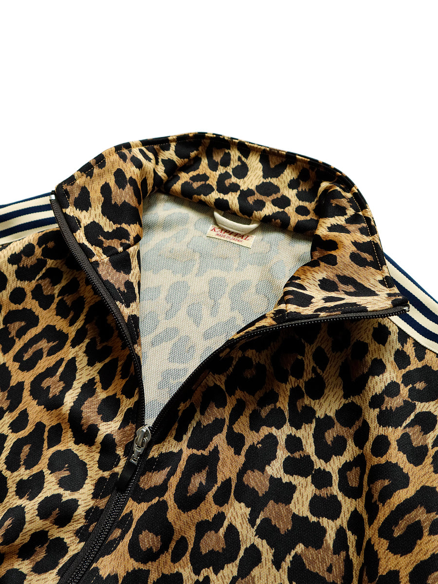 Kapital Smooth Jersey Leopard Print Stuntman Track Jacket