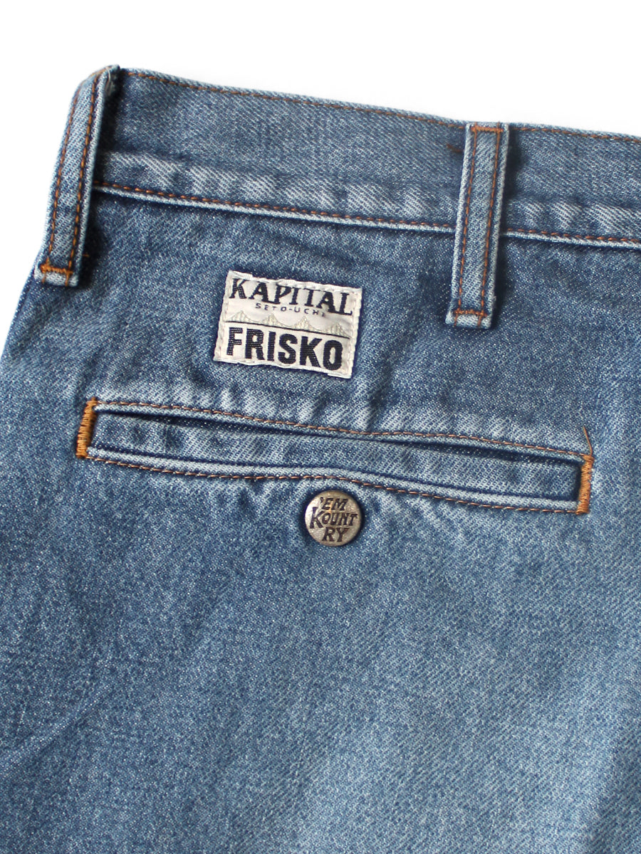 Kapital 14oz Denim 5P Frisko (Center Pleats)