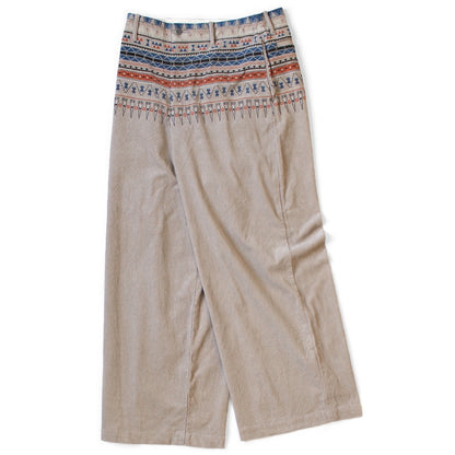 Kapital 14Wale Corduroy Tapered Pants (Town Craft Tribe Pattern)