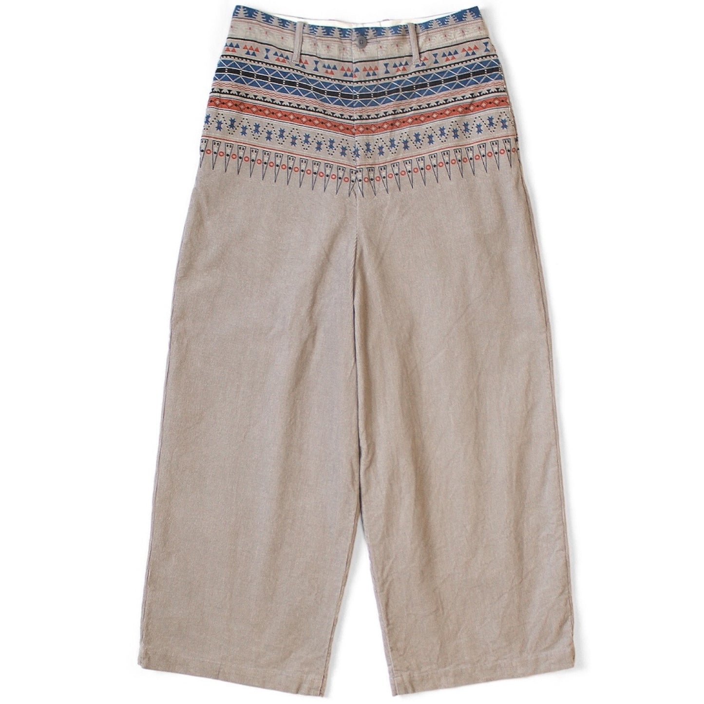 Kapital 14Wale Corduroy Tapered Pants (Town Craft Tribe Pattern)