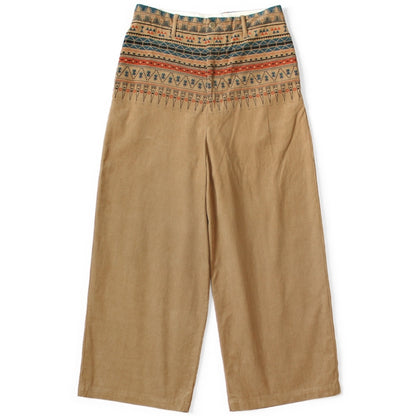 Kapital 14Wale Corduroy Tapered Pants (Town Craft Tribe Pattern)