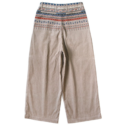 Kapital 14Wale Corduroy Tapered Pants (Town Craft Tribe Pattern)