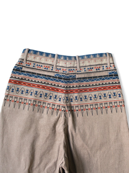 Kapital 14Wale Corduroy Tapered Pants (Town Craft Tribe Pattern)