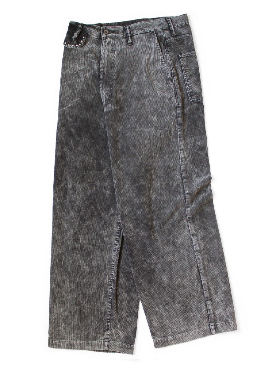 Kapital 14-Wale Corduroy Boogie Day Port Baggy Pants (Dirty Dyed)