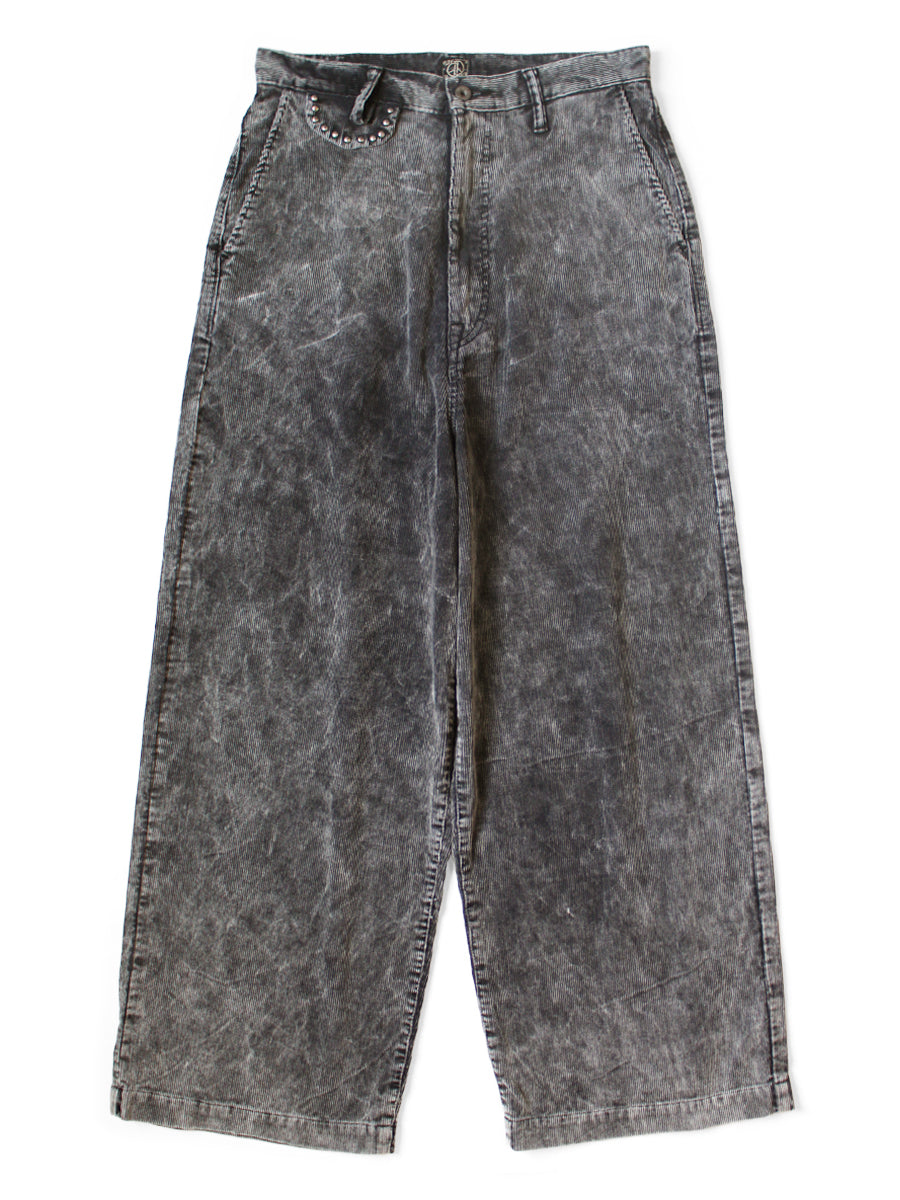 Kapital 14-Wale Corduroy Boogie Day Port Baggy Pants (Dirty Dyed)