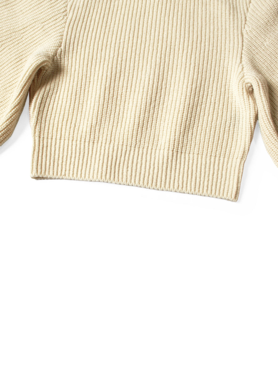 Kapital 5G Wool Rib Knit Belted Sleeve Sweater