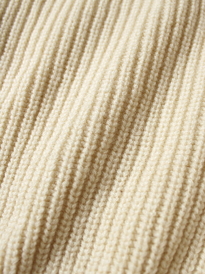 Kapital 5G Wool Rib Knit Belted Sleeve Sweater