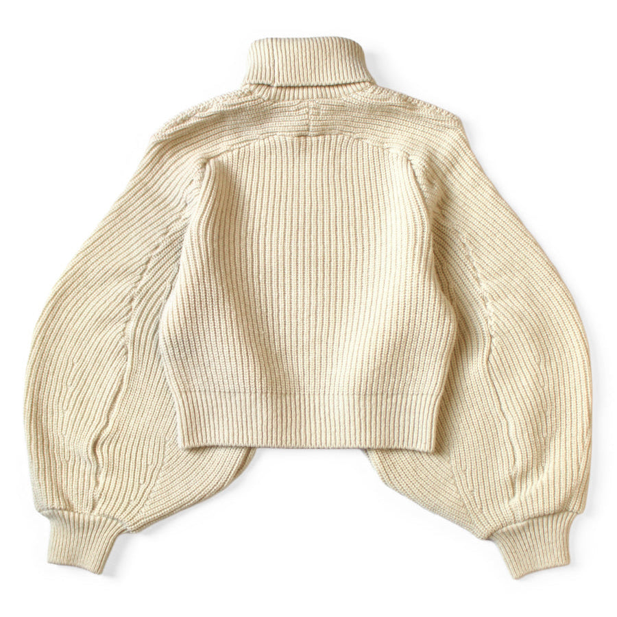 Kapital 5G Wool Rib Knit Belted Sleeve Sweater