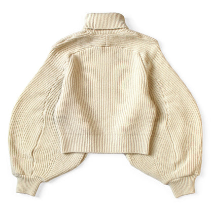 Kapital 5G Wool Rib Knit Belted Sleeve Sweater