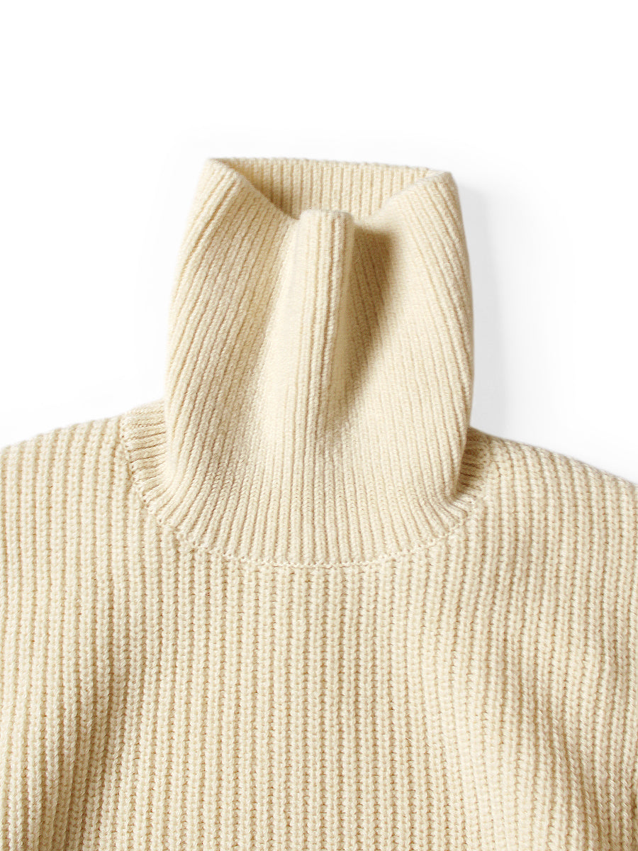 Kapital 5G Wool Rib Knit Belted Sleeve Sweater