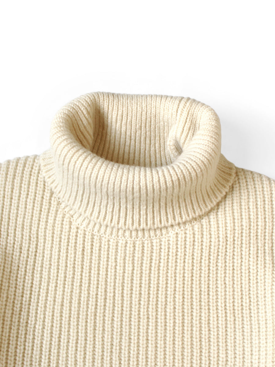 Kapital 5G Wool Rib Knit Belted Sleeve Sweater