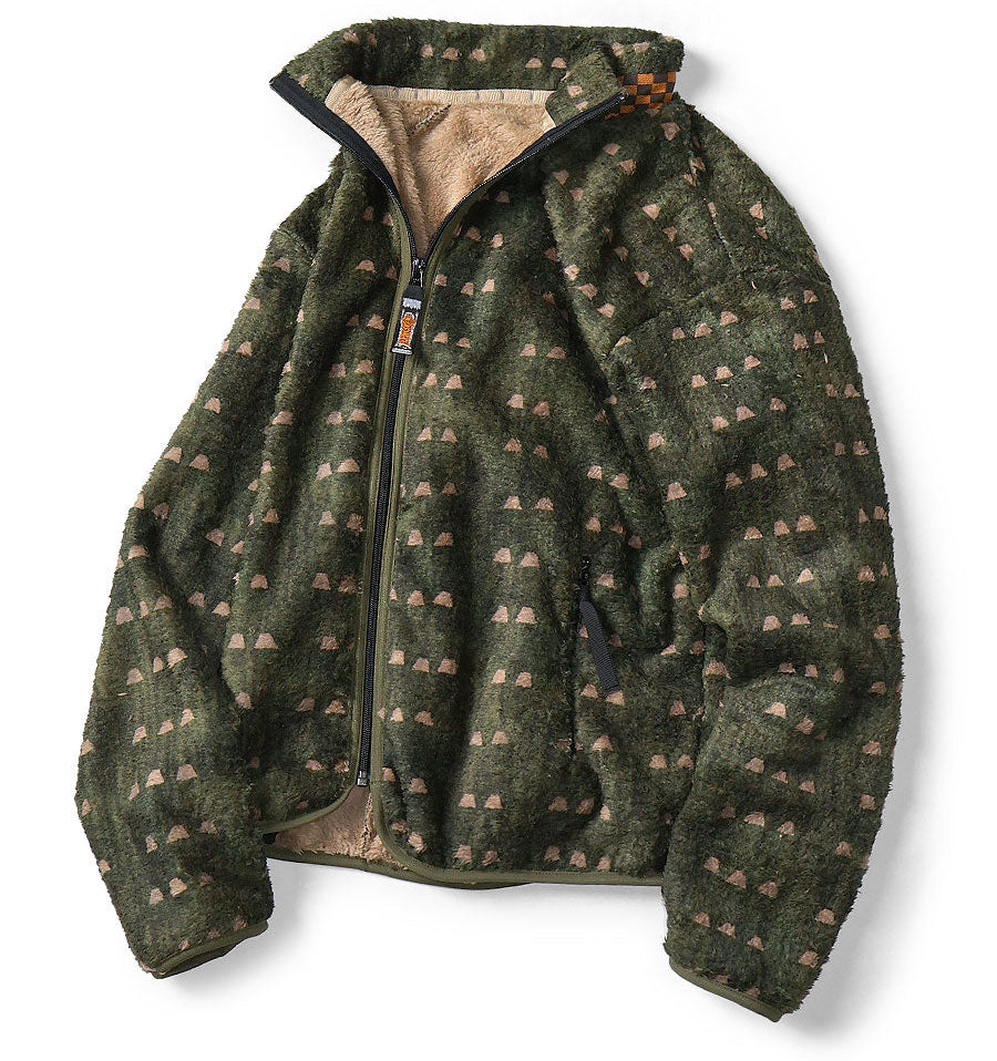 Kapital Iris Print Tume-Bashoh Fleece Zip Jacket