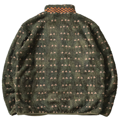 Kapital Iris Print Tume-Bashoh Fleece Zip Jacket