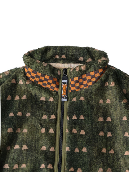 Kapital Iris Print Tume-Bashoh Fleece Zip Jacket