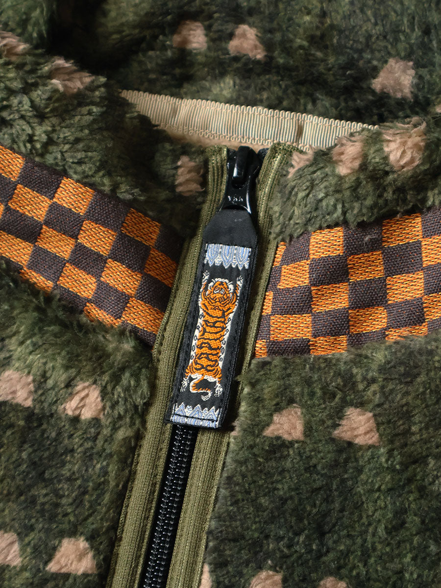 Kapital Iris Print Tume-Bashoh Fleece Zip Jacket