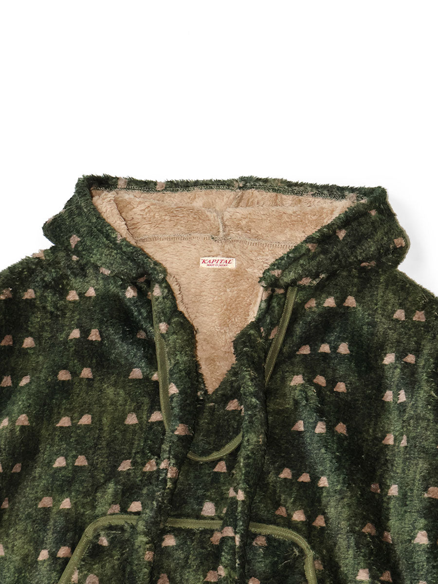 Kapital Iris Print Tsume-Shobu Fleece Baja Hoodie