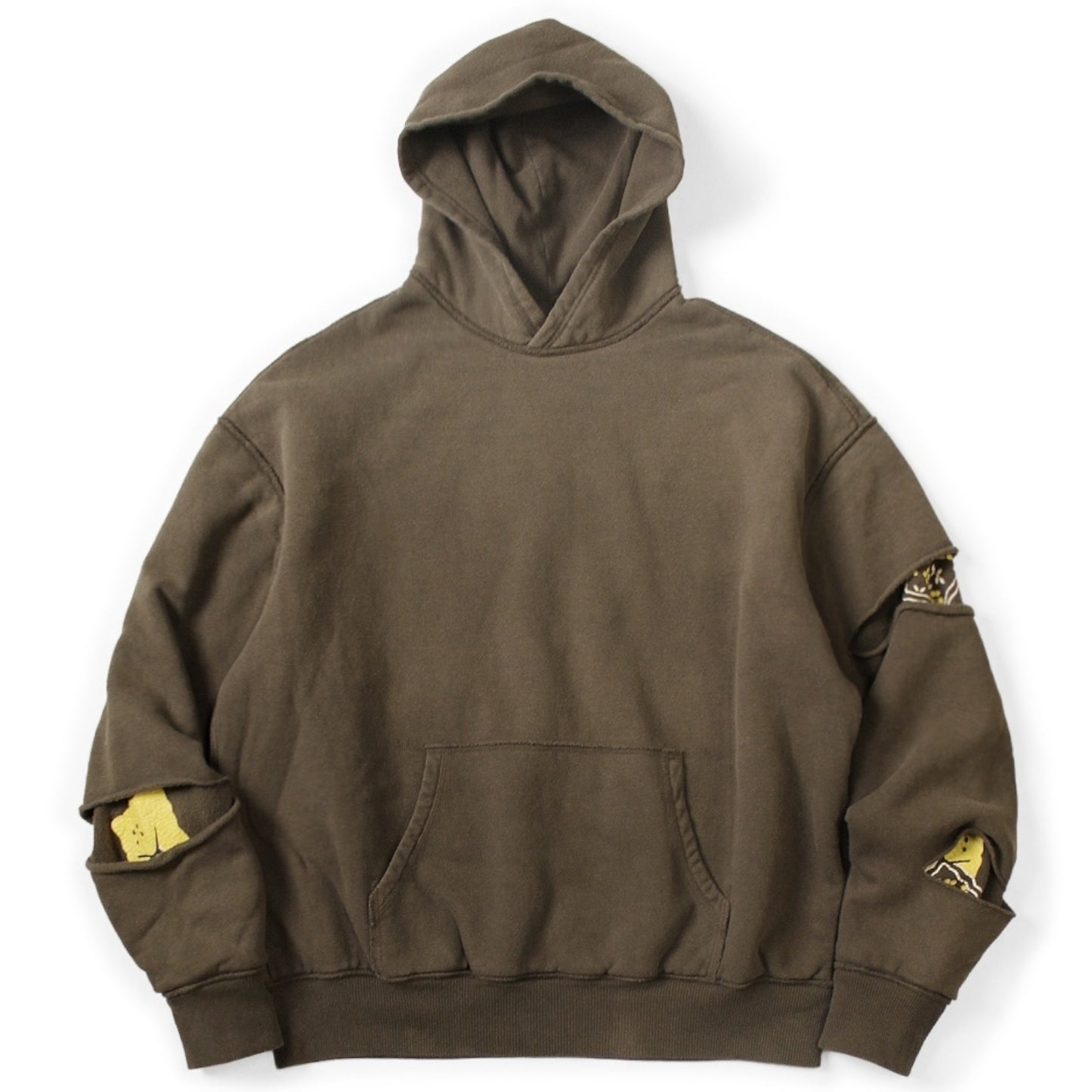 Kapital Reversible Fleece Elbow Rip Hoodie Peckish Rainbowy Print