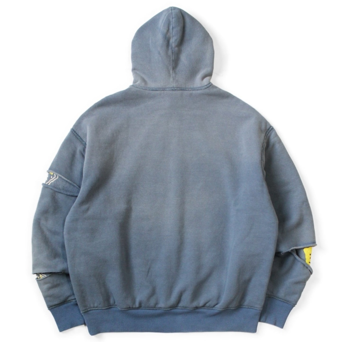 Kapital Reversible Fleece Elbow Rip Hoodie Peckish Rainbowy Print