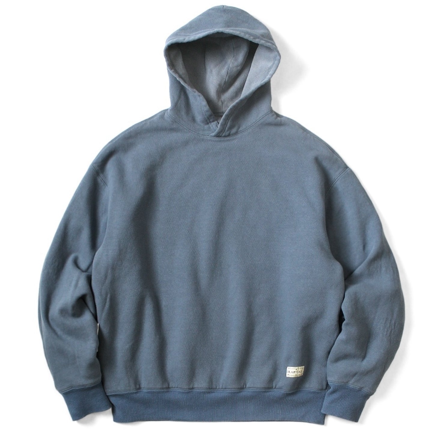 Kapital Reversible Fleece Elbow Rip Hoodie Peckish Rainbowy Print