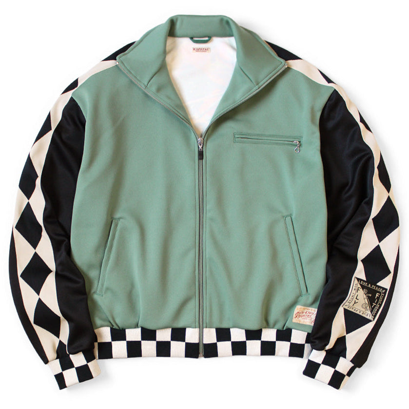 Kapital Smooth Jersey Cafe Racer Truck Track Jacket (Motocross Photo Print)