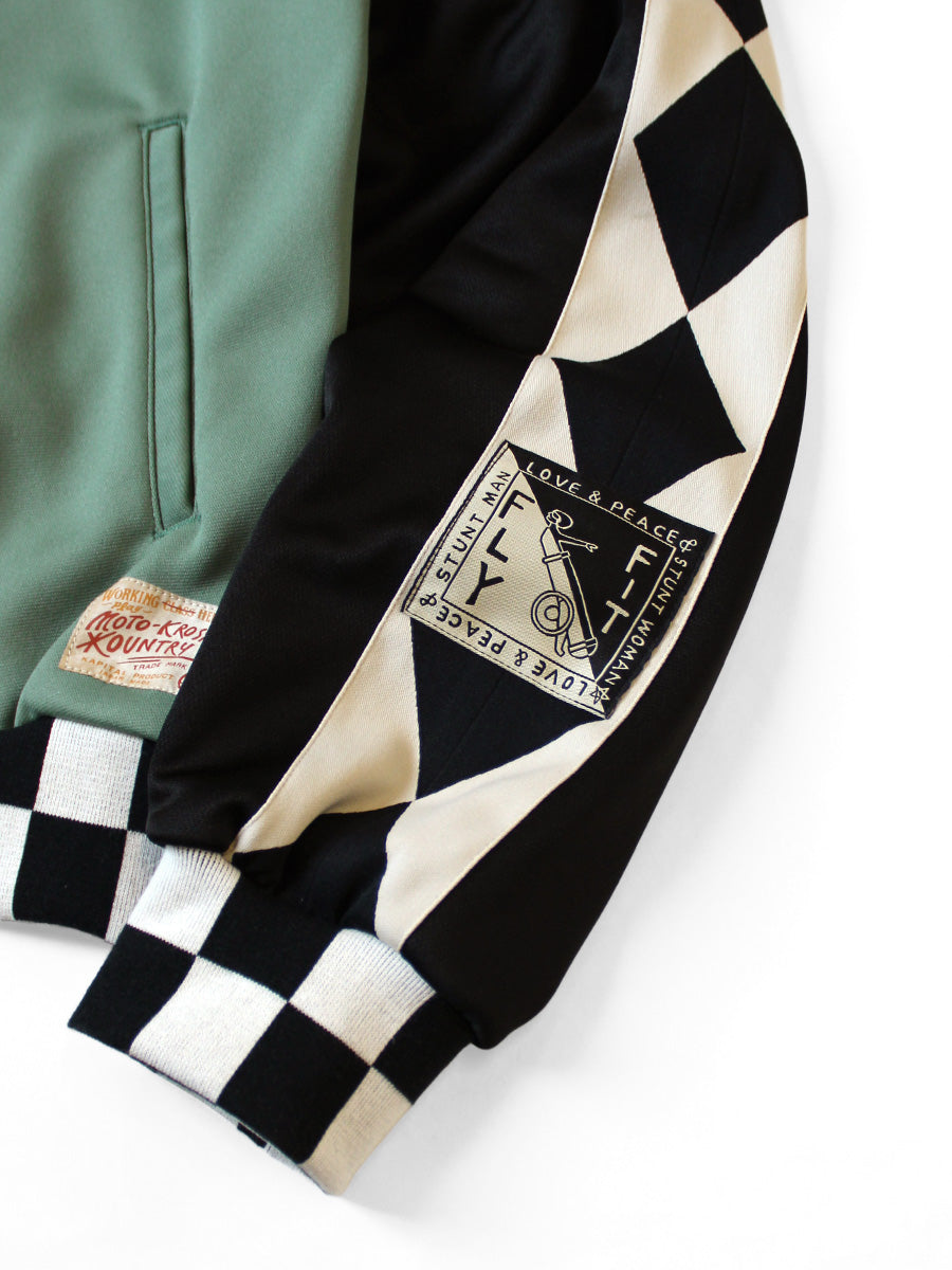 Kapital Smooth Jersey Cafe Racer Truck Track Jacket (Motocross Photo Print)